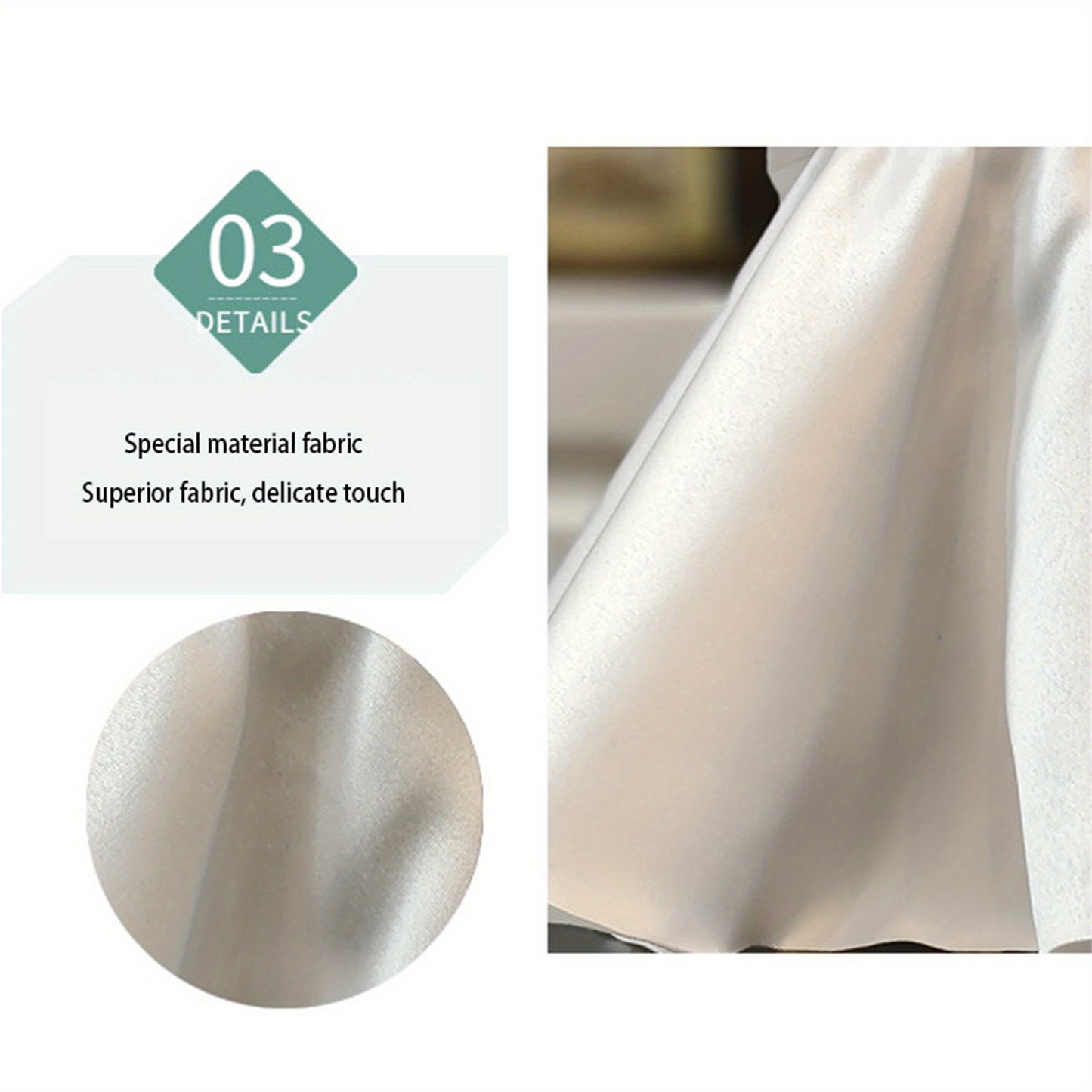 Wedding White Satin Dress Model with Veil and Pearl Necklace and Greeting Card Rhinestone Decor Clothes