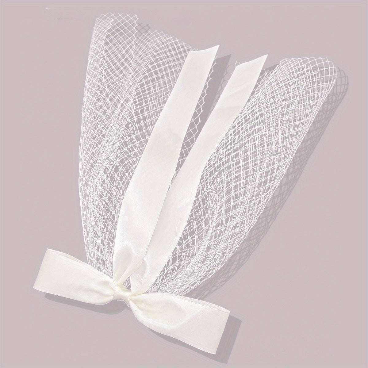 Mai Lang New Fairy-like Head Veil Bowknot Korean Style White Wedding Dress Accessories Short Beautiful Mesh