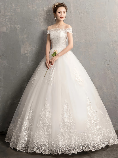Elegant White One-Shoulder Wedding Dress with Intricate Embroidery, A-Line Silhouette, Back Tie Waist, Long Formal Gown for Bridal, Party, and Evening Events, Wedding Dresses for Bride, Party Evening Wear, Sophisticated Craftsmanship