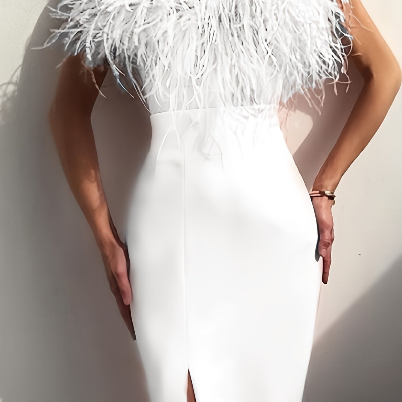 Trendy 2025 Strapless V-Neck Long Evening Gown - Slim Fit Formal Dress with Ruffled Hem, Machine Washable Solid Color Prom & Party Wear for Women